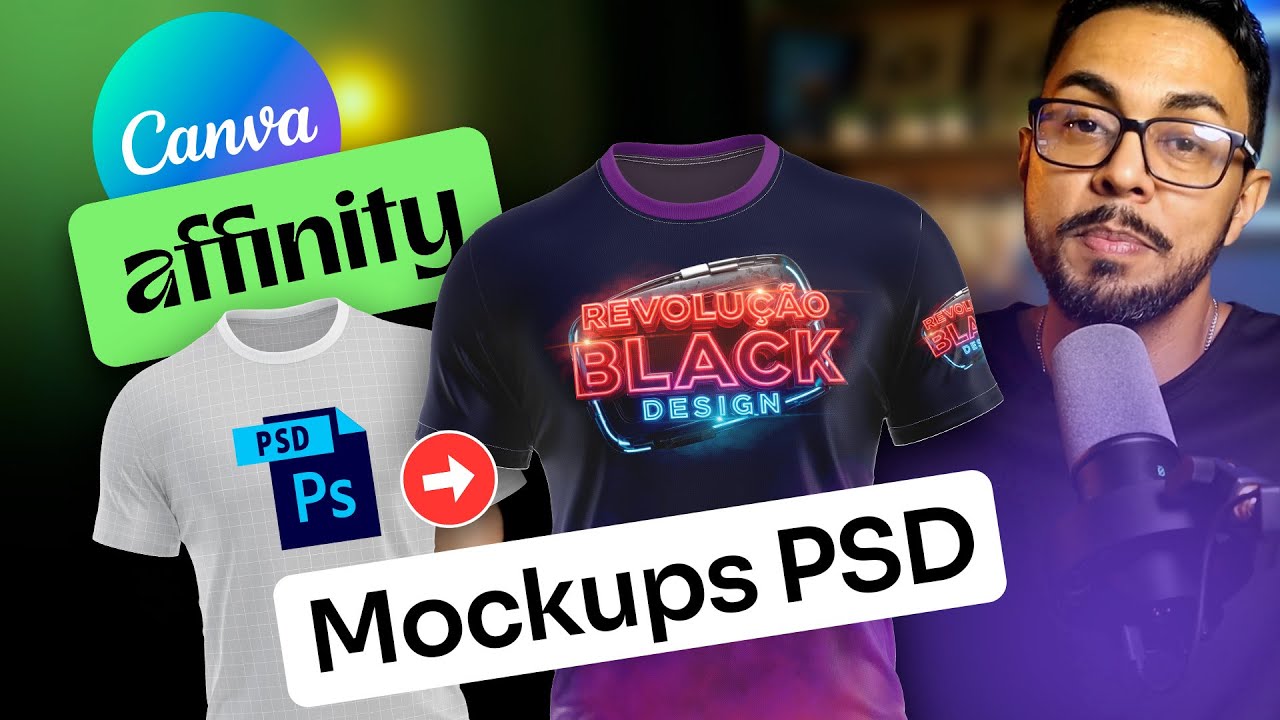 Como Usar MOCKUPS de Photoshop (PSD) no Affinity (De Graça!)