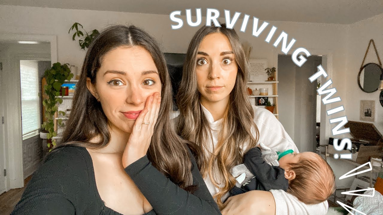 Day in the life with two week old twins! | vlogging life as new moms!