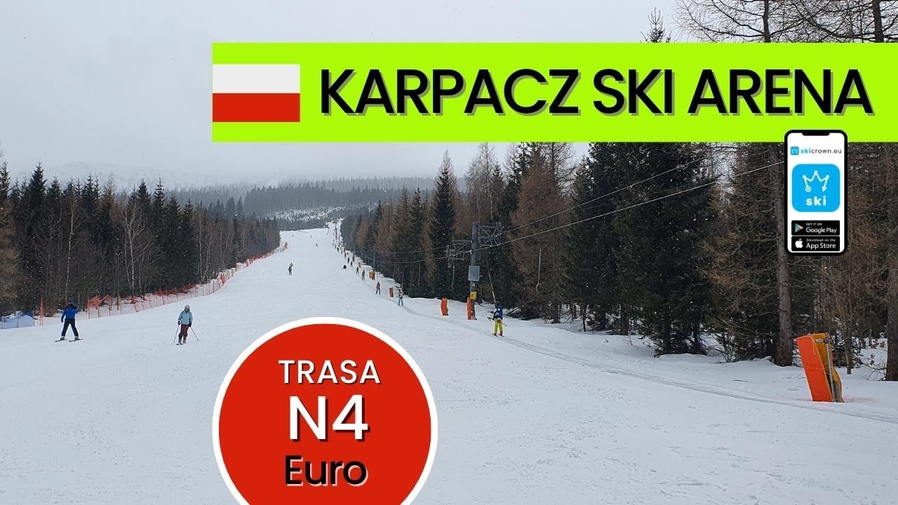 Karpacz Ski Arena Poland / trasa N4 Euro, skr&oacute;t zjazdu 55