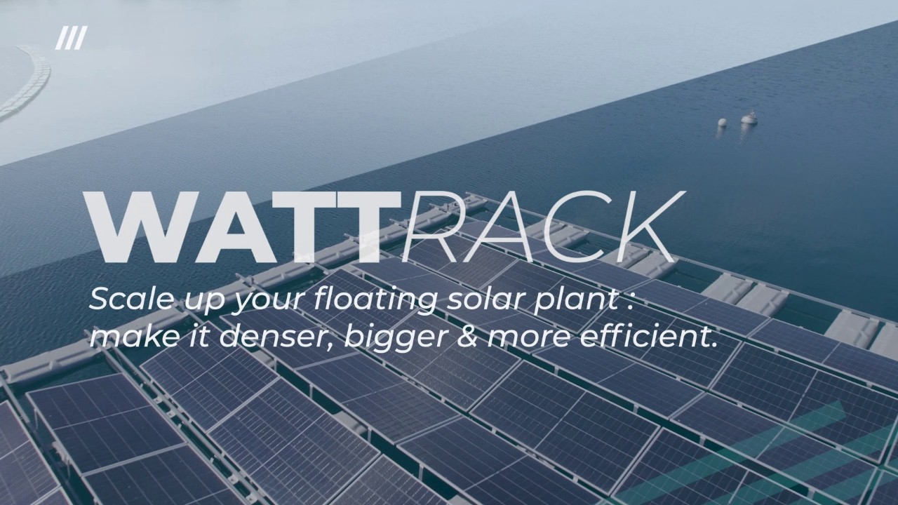 WattRack floating solar technology high density solution