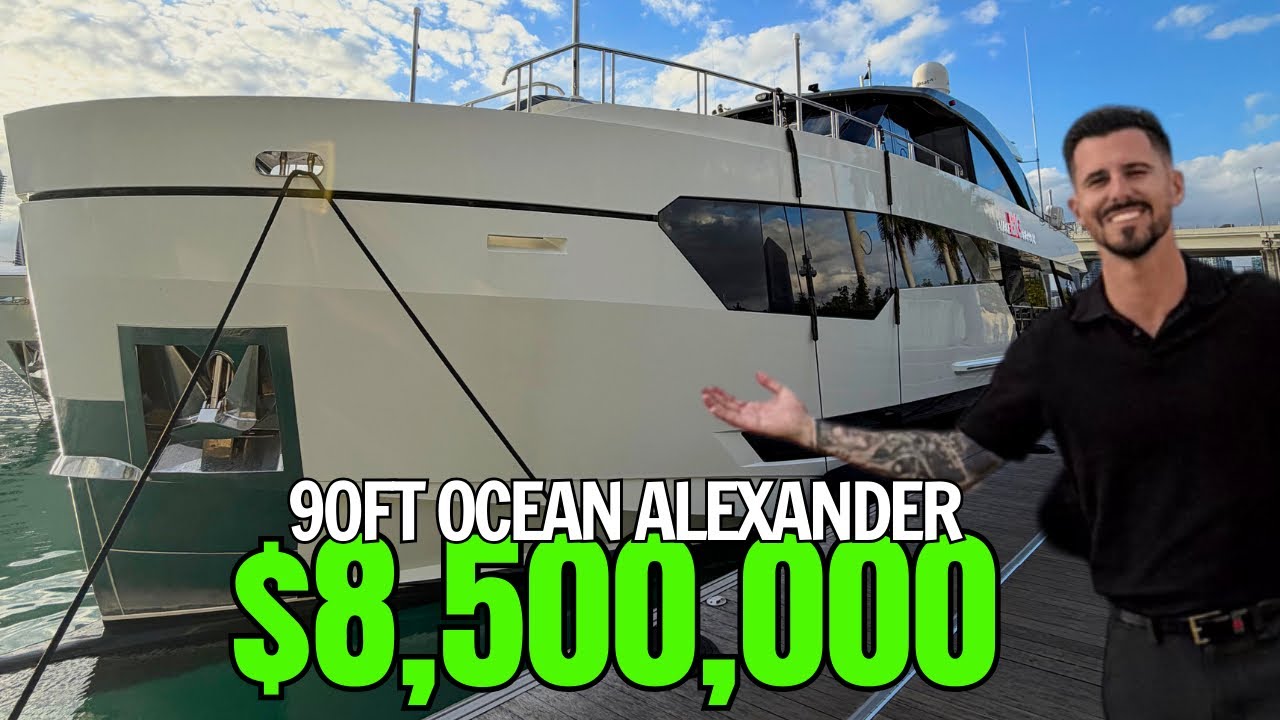 8,5 миллионов долларов | 90-футовый Ocean Alexander | Подробный видеообзор
