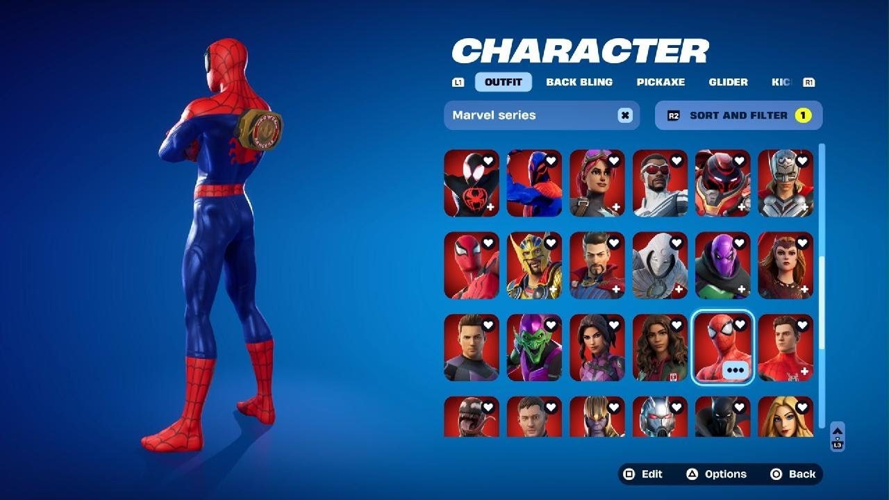 Every marvel skin and style i have