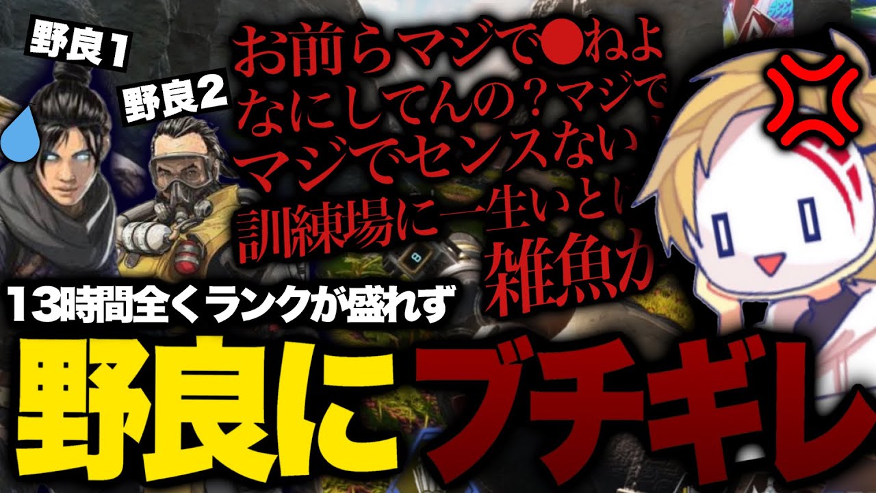 【炎上】ランクが全く盛れないのを野良のせいにしてブチギレてしまう男-Apex Legends-