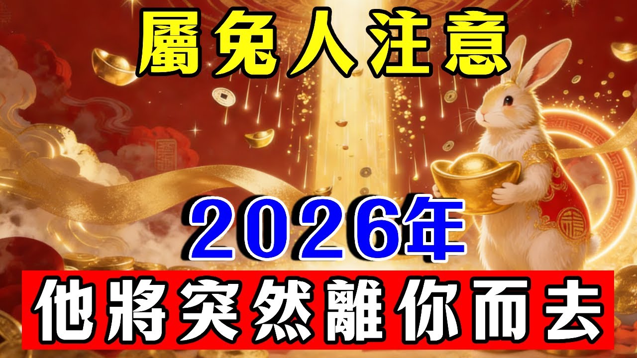 屬兔人注意！2026年他將突然離你而去，請提前做好準備！這人是誰呢？#生肖 #運勢 #命理 #屬相 #風水 #財運 #佛陀 #佛學 #佛法 #佛教 #修行 #智慧 #因果 #佛家