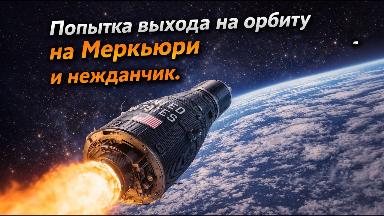 Mercury — Миссия 4 | Попытка выхода на орбиту и нештатная ситуация (Reentry)