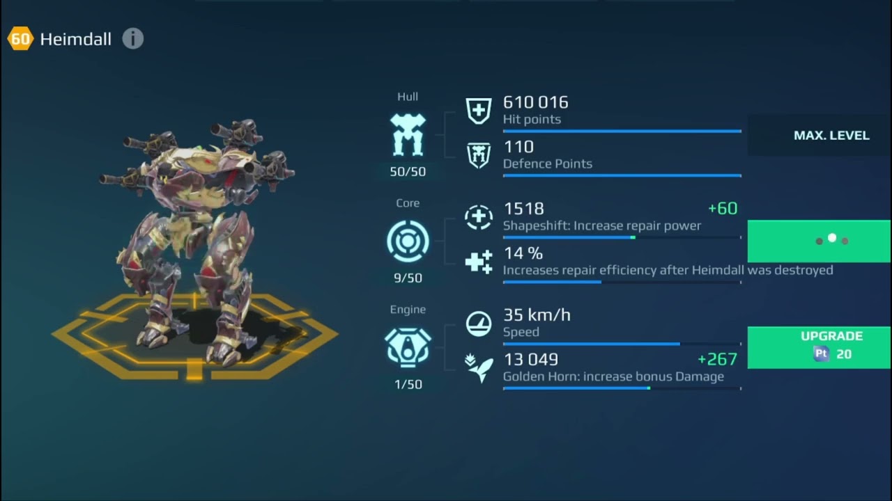 [WR] Maxing Out War Robots  - Titans: Heimdall