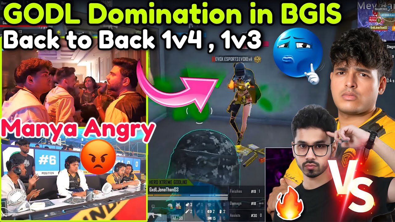 🇮🇳Manya Angry on Spower 😡 Destroy Wyld Fangs Running 1v4🥵 GODL Semis Domination 🔥😱