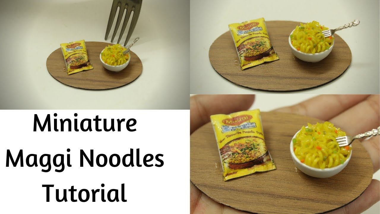 Miniature Maggi tutorial|Food miniature with air dry clay|Miniature food|Maggi recipe