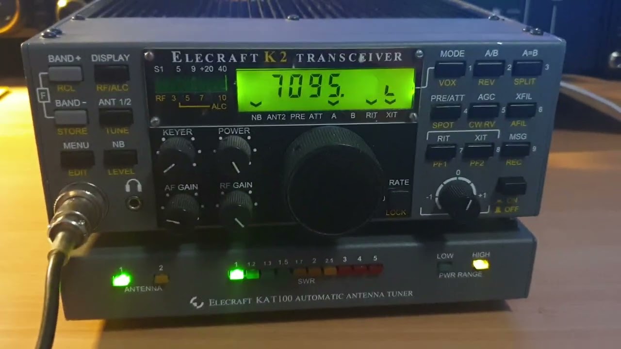 An on air test of a radio that is completely new to me. Elecraft K2 with matching Elecraft KAT100