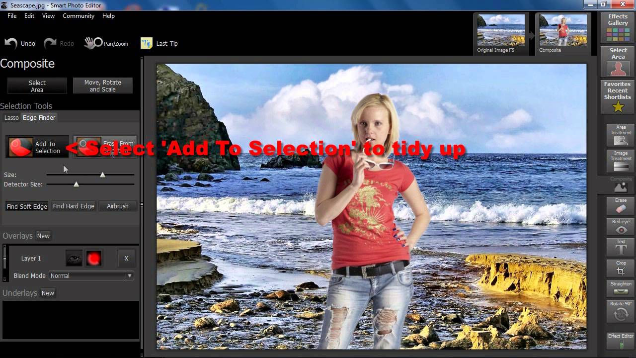 Smart Photo Editor Tutorial - Composite Feature (Superimposing)