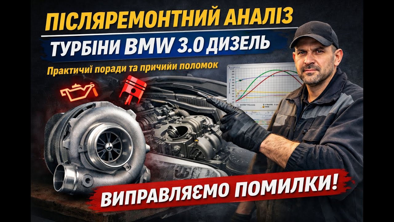 Післяремонтний аналіз турбіни BMW 3.0 дизель | BE Turbo