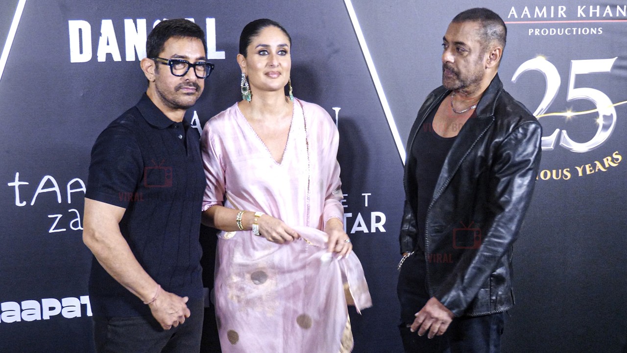 Salman Khan & Kareena Kapoor Make Grand Entry At Aamir Khan Celebration