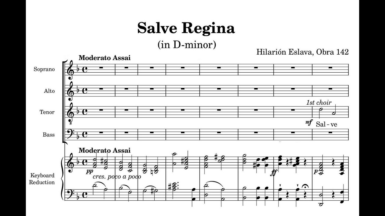 Eslava, Hilarión (1807 - 1878) Salve Regina, en re menor (obra 142).