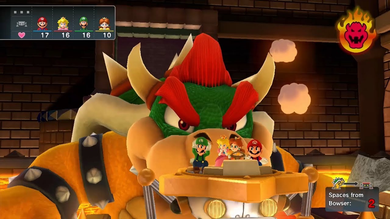 Mario Party 10 Bowser Party #300 Mario, Peach, Luigi, Daisy Chaos Castle Master Difficulty