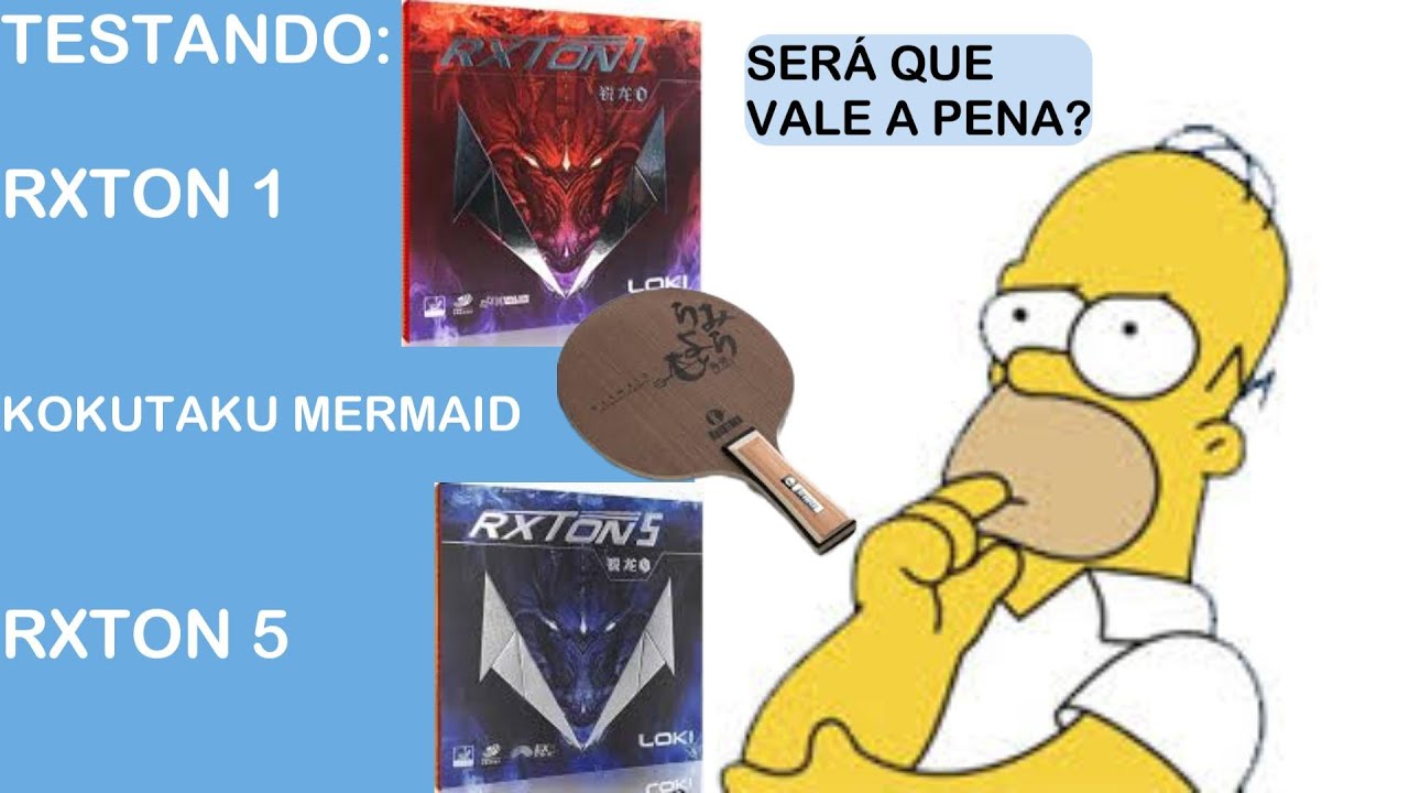 Teste e Avaliação das Borrachas RXTON1 e RXTON5 e a Madeira Mermaid #pingpong #loki #tabletennis