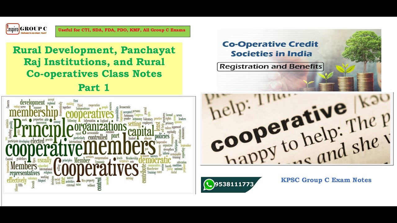 Group C course Rural Co-operatives Class Inspiro  KPSC  Commercial Tax Inspector(CTI)-Crash Course
