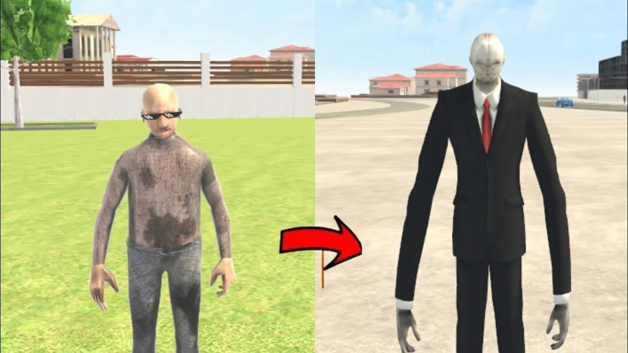Grandpa Became Slender Man🥷🏻.....In Indian Theft Aura Gameplay.....