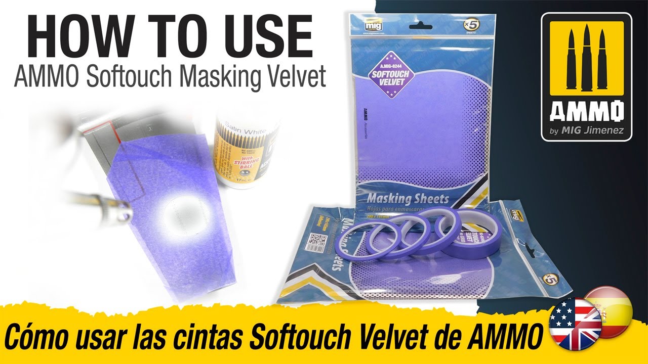 How to use AMMO Softouch Masking Velvet /cómo usar las cintas Softouch Velvet de AMMO