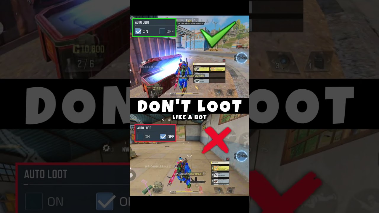 🙅 Don't LOOT in CODM BR🔥 Auto Loot Setting 💯 Codmobile Tips and Tricks #shorts #codmbr #codmiphone