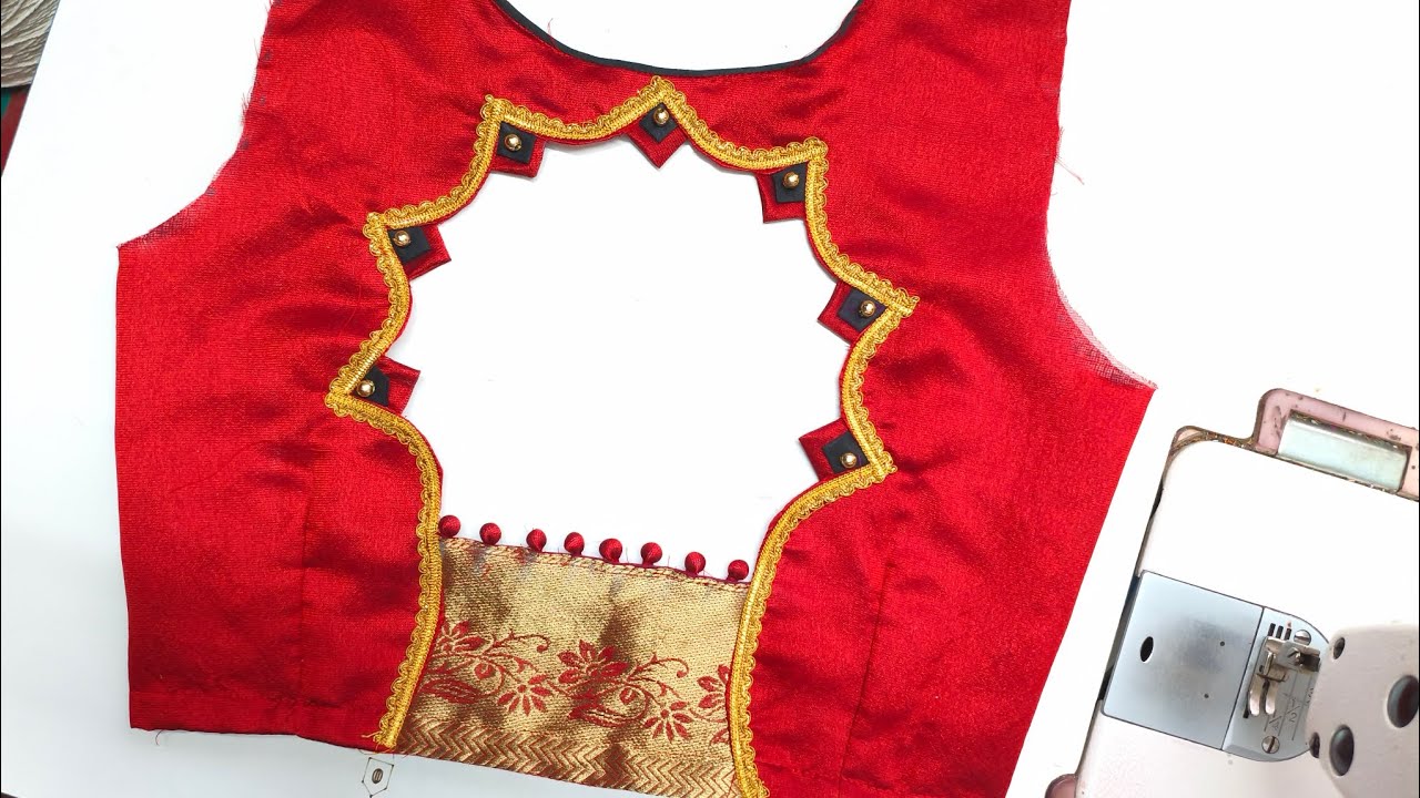 New blouse back neck design cutting and stitching 🥰