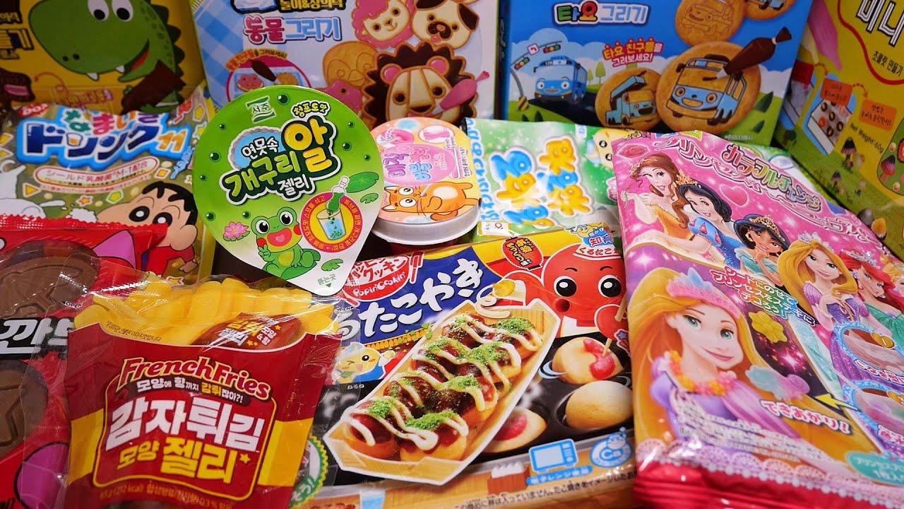 [ASMR]포핀쿠킨 네루네루, 초코달고나, 개구리알, 짱구맥주, 타코야끼, 매직버블젤리, 얼초 동물그리기//Funny Popin Cookin chocolate dalgona