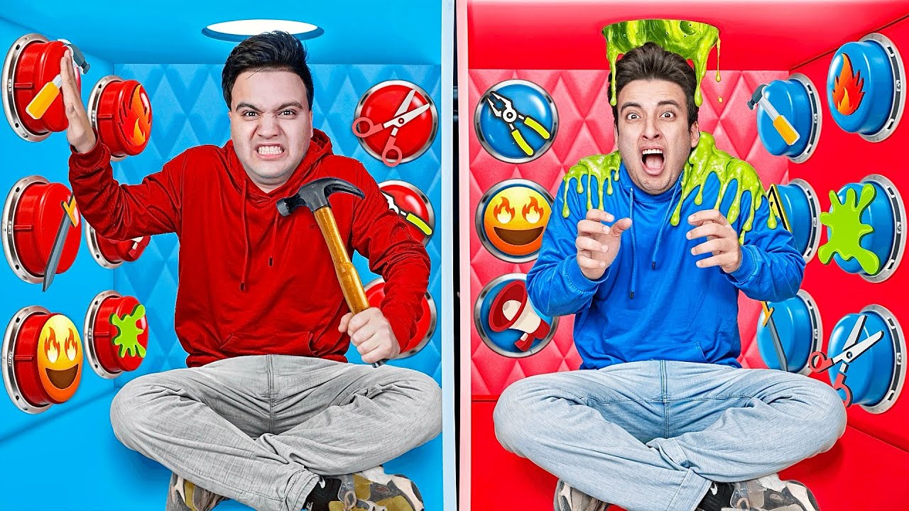 تحدي اول شخص يخرج من سجن الازرار يفوز !!😱 #3 ( الحسن ضد بلال )🤯🔥 !