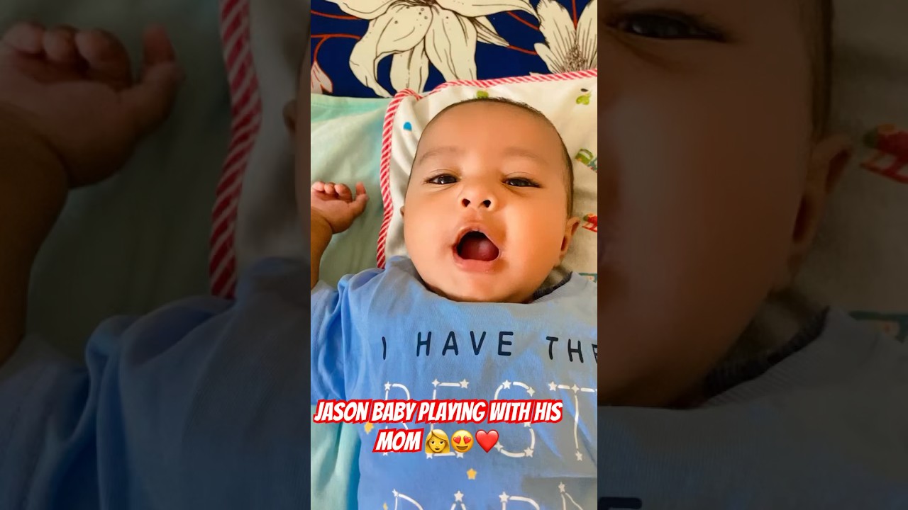 Jason baby playing with mom&rsquo;s hand #babylove #motherlov #viralbaby #funnybabylaughing