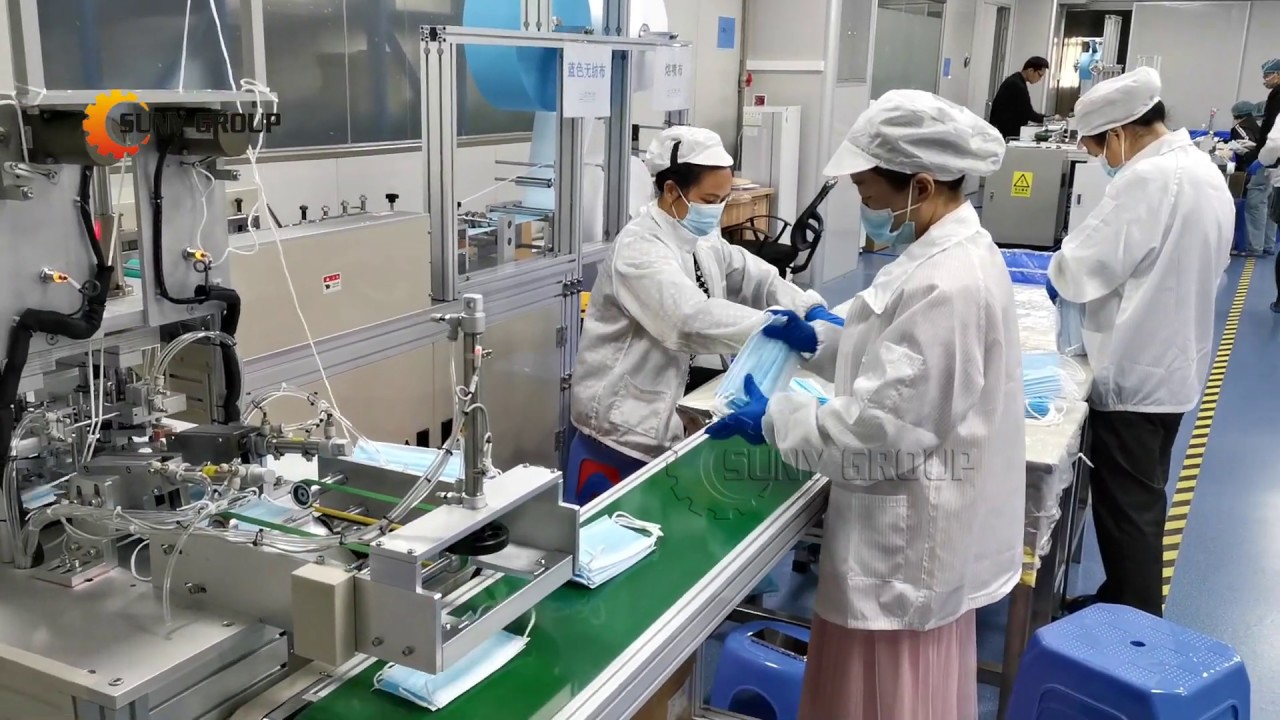 Disposable Mask Production Line in Stock  (50-60 pcs/min)