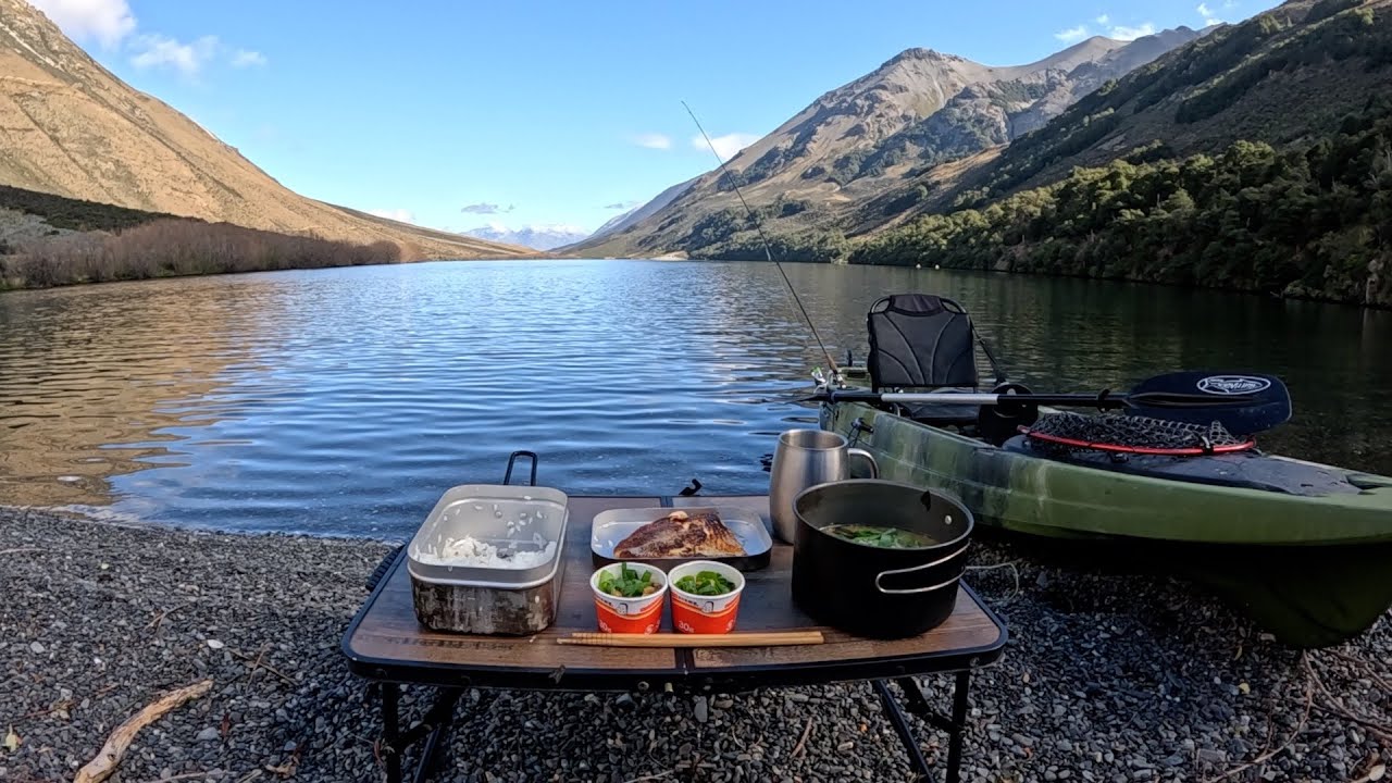 BIG RAINBOW TROUT catch and cook gourmet spring rolls from scratch