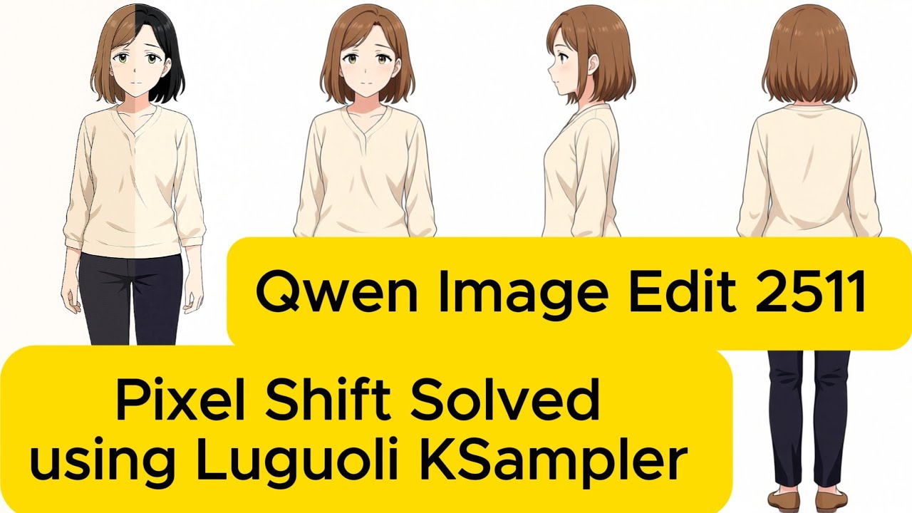Qwen Image Edit 2511 luguoli KSampler Workflow | Pixel Shift Solved, Low VRAM Explained, 3Point View