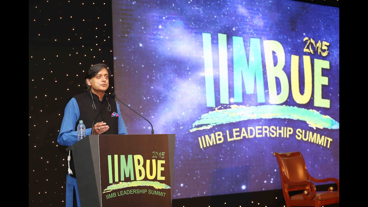 Shashi Tharoor on India in Today’s Networked World at IIMBUE 2015