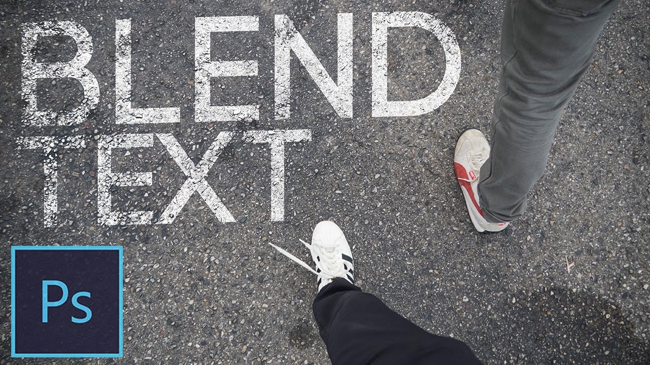 How to Blend Text Into a Photo In Photoshop CC Tutorial (Blend If Tool & Perspective Warp)
