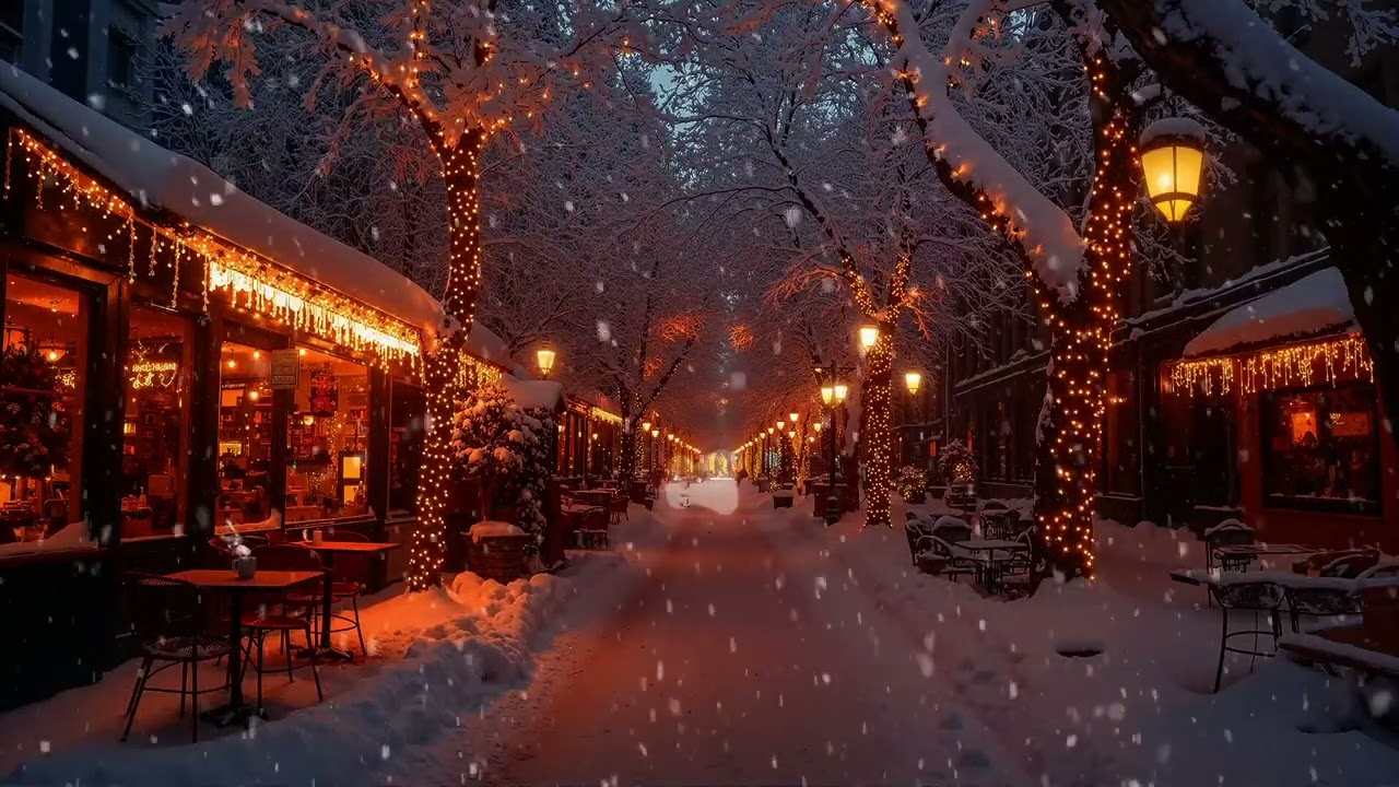 Street Coffee Jazz in Winter ☕ Smooth Urban Café Music for Calm Days