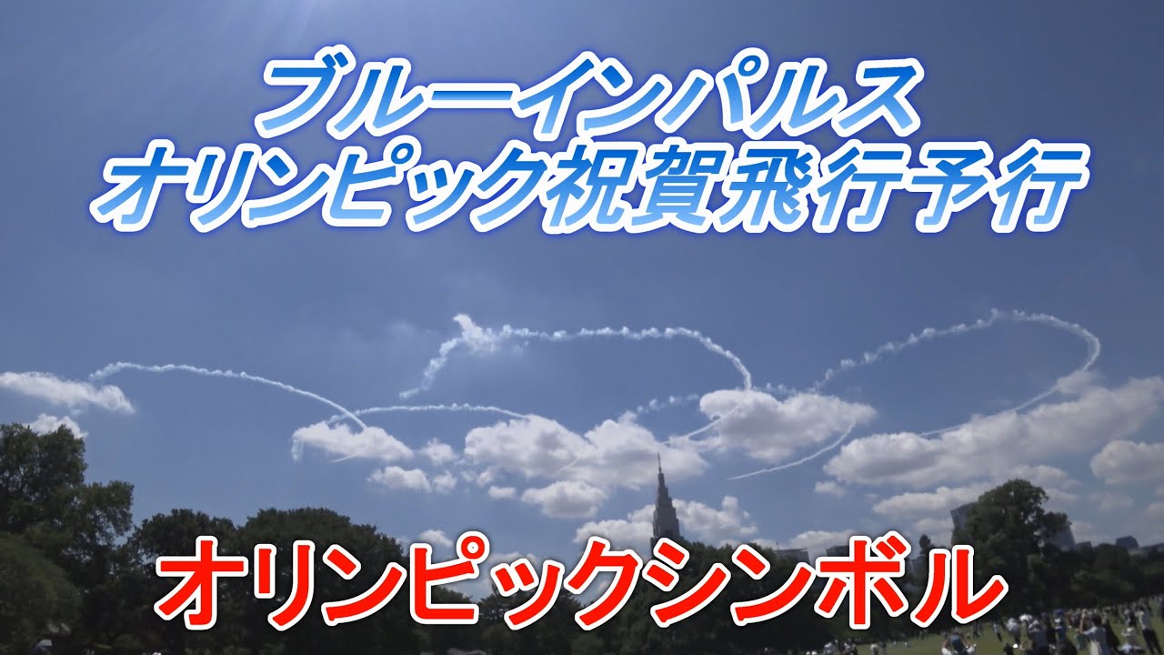 ブルーインパルス オリンピック祝賀飛行予行