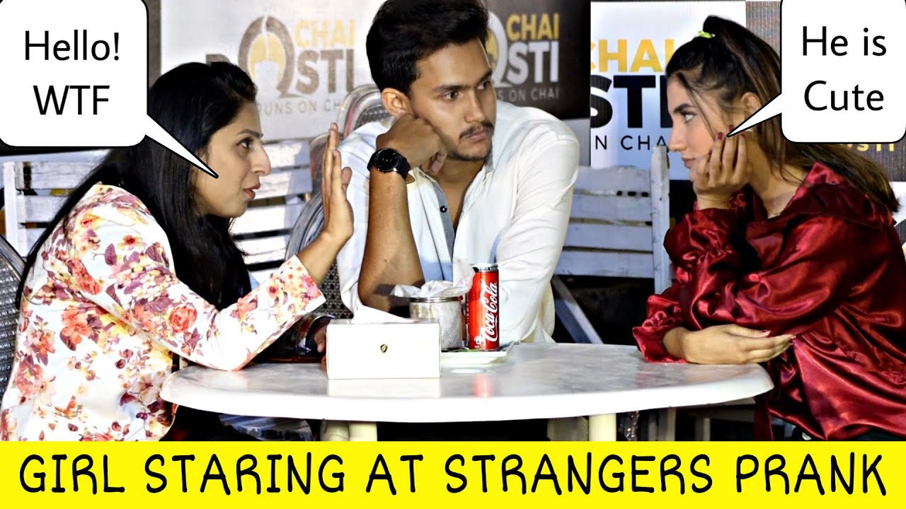 CUTE GIRL STARING AT STRANGERS PRANK @That Was Crazy
