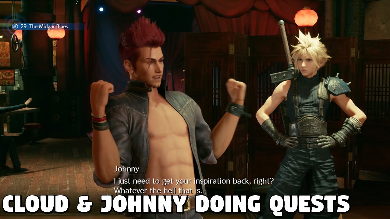 Final Fantasy 7 REMAKE - Cloud & Johnny doing Quests