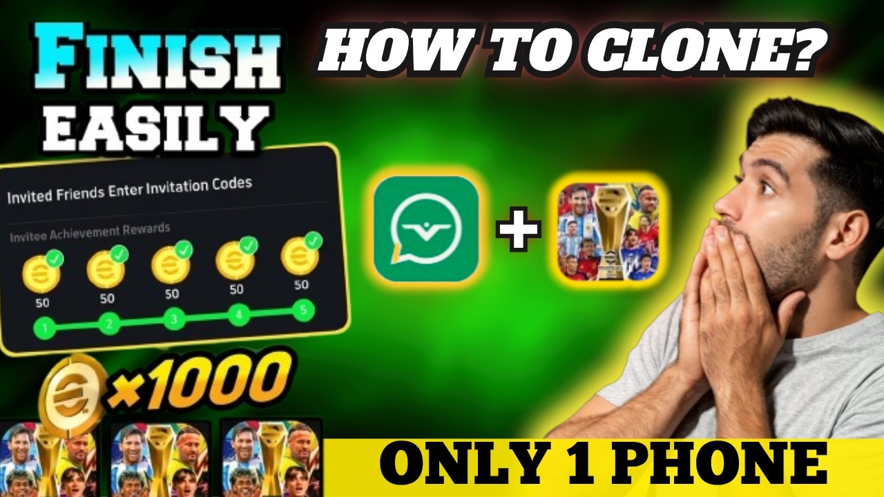1000 Free Coins With Just 1 Device | eFootball 2026 Friend Invitation Campaign Trick