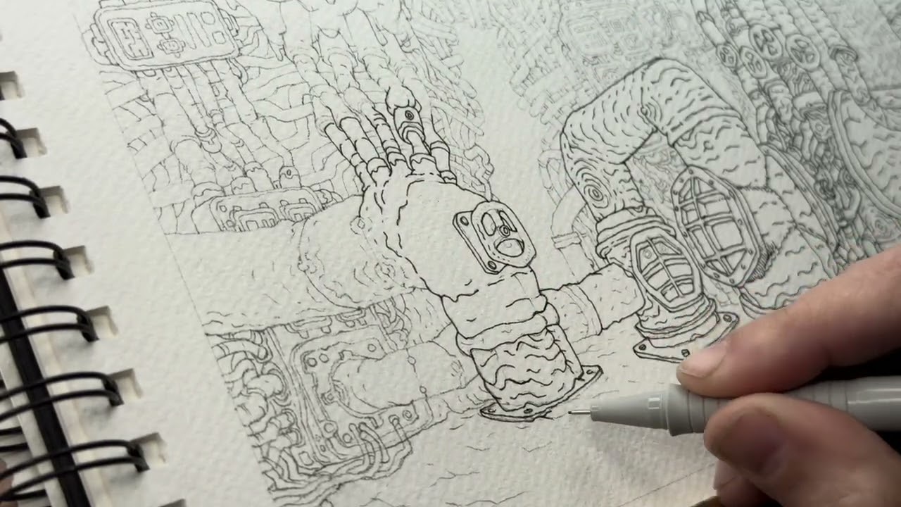 Environment 005 | Ink | Line and Hatching 
