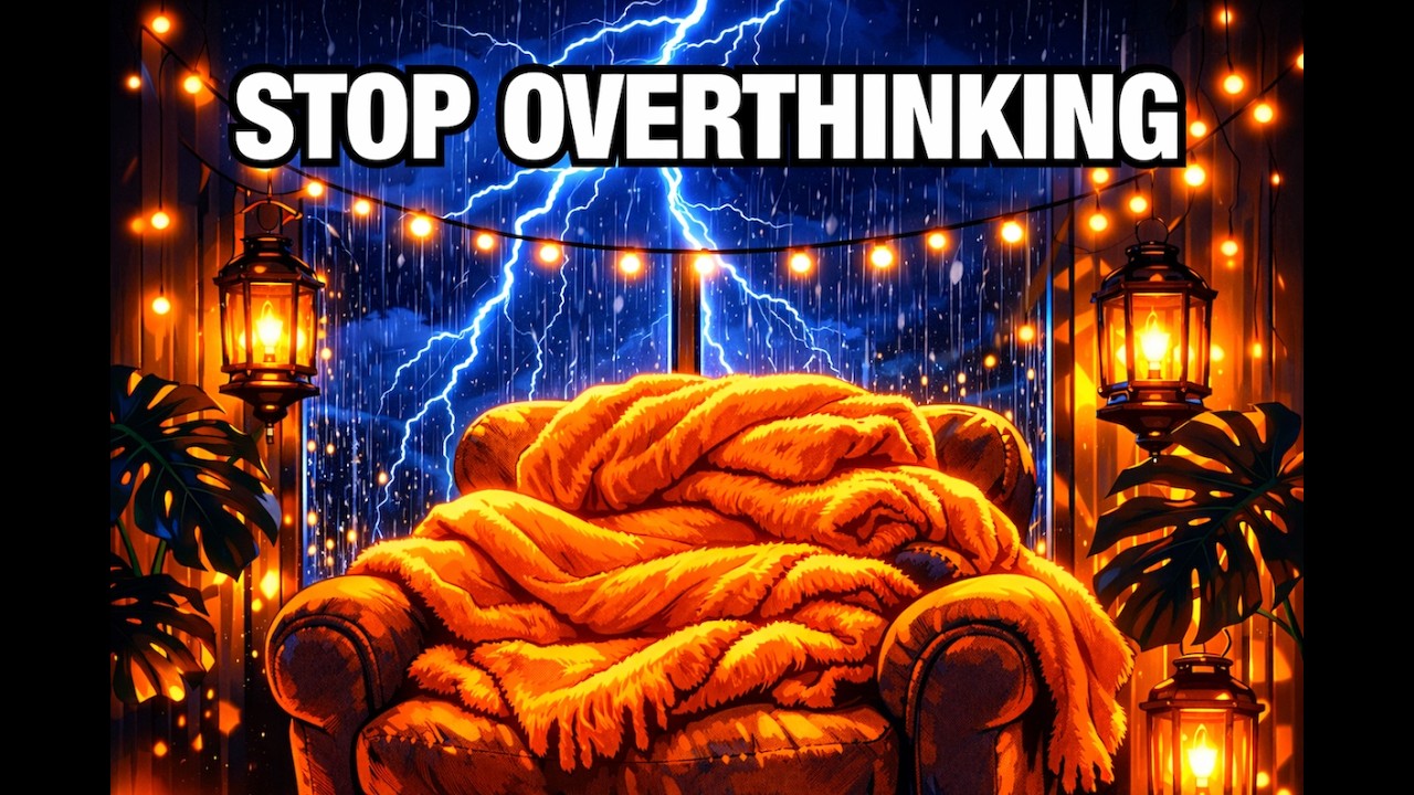 Stop Overthinking & Sleep Instantly 🌙 Midnight Greenhouse Rain for Anxiety Relief | 1 Hour Deep Sle