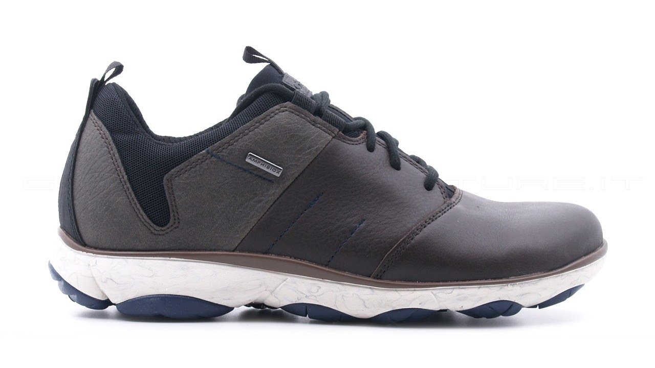 Geox uomo scarpe Nebula Amphibiox pelle SKU #U842VA-MORO