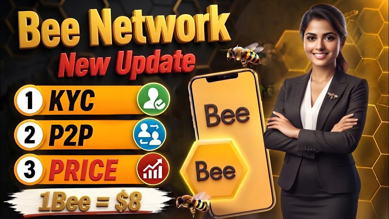 Бум 💥 Новое обновление Bee Network ll KYC Bee Coin и P2P листинг 😱 1Bee = $8! 🎉🤑 #beenetwork #кри...
