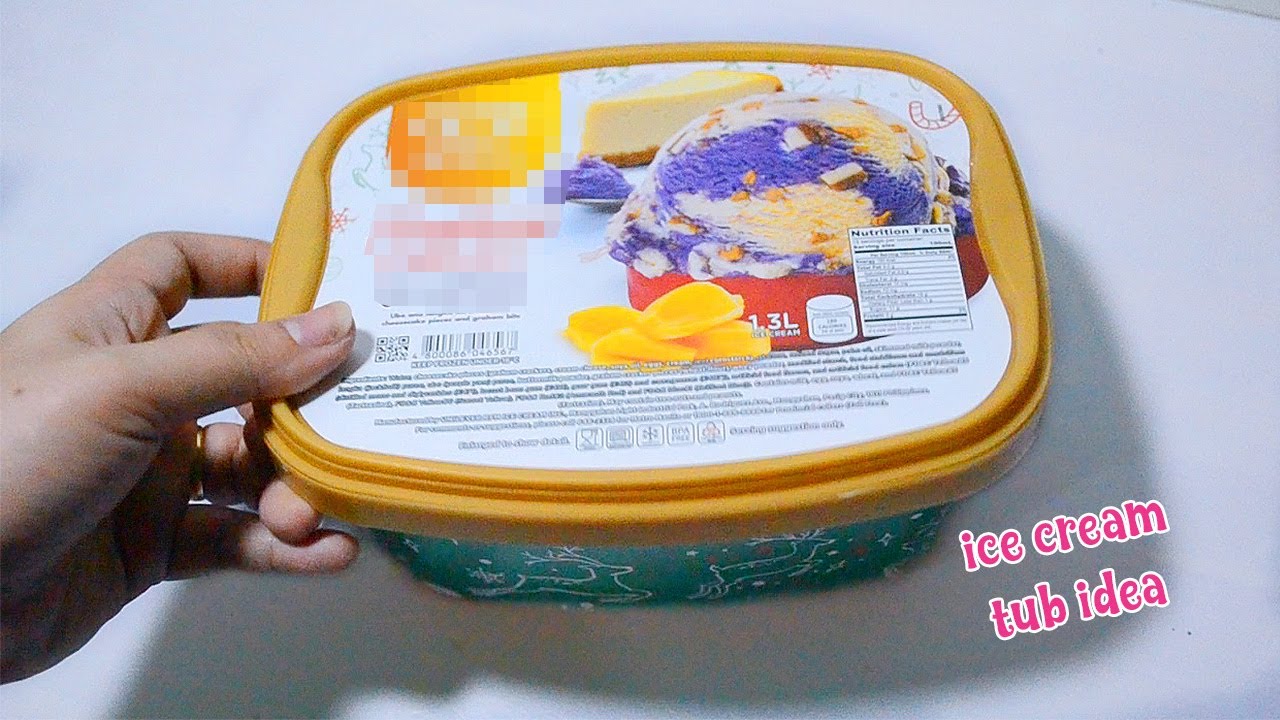 AWESOME ICE CREAM TUB IDEA! Best Reuse Idea With Plastic Container