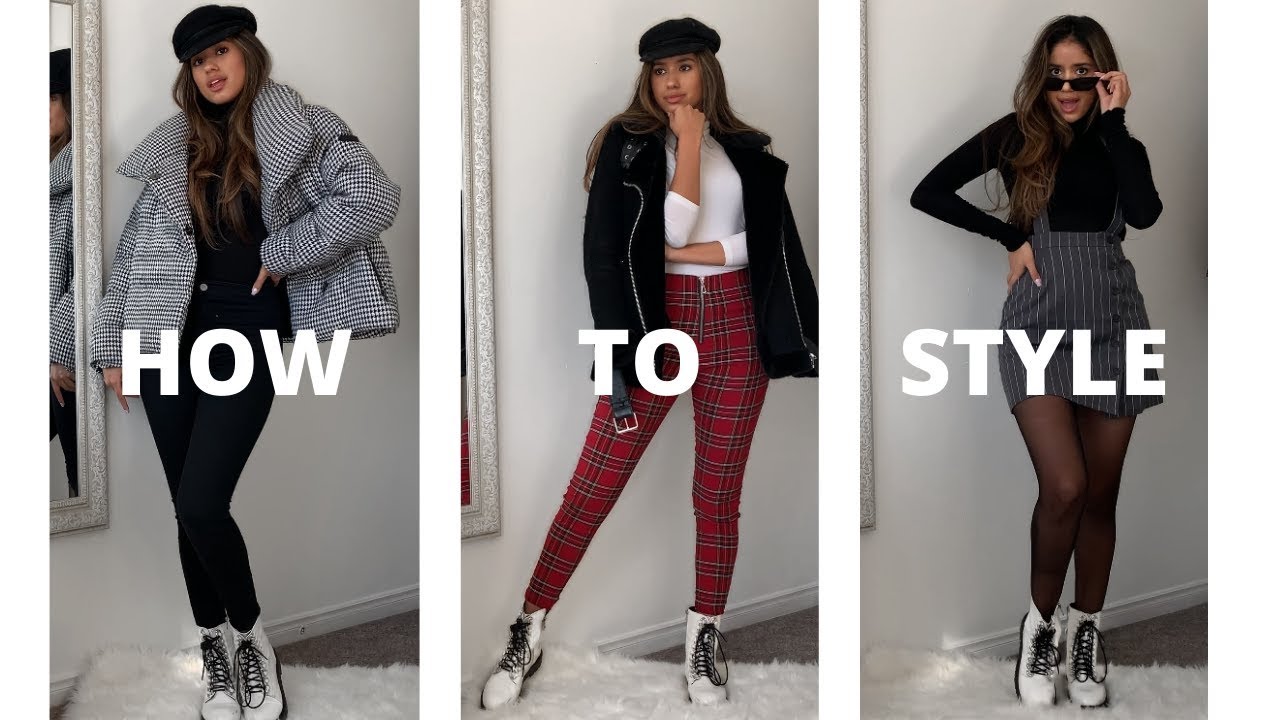 WINTER SURVIVAL GUIDE: HOW TO STYLE WHITE COMBAT BOOTS | EVERYDAY OUTFIT IDEAS