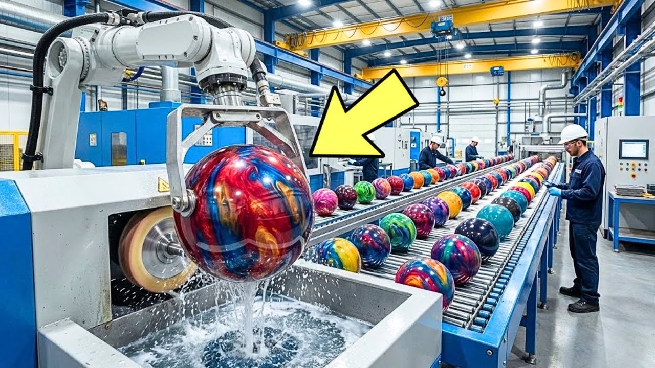 How It's Made the Mass Production of Bowling Balls in Mega Factory