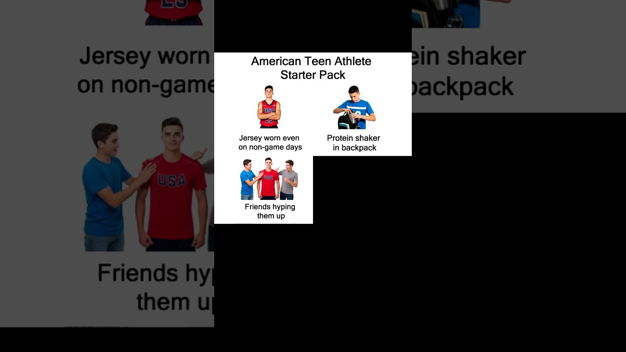 American Teen Athlete  Starter Pack #memes #shorts