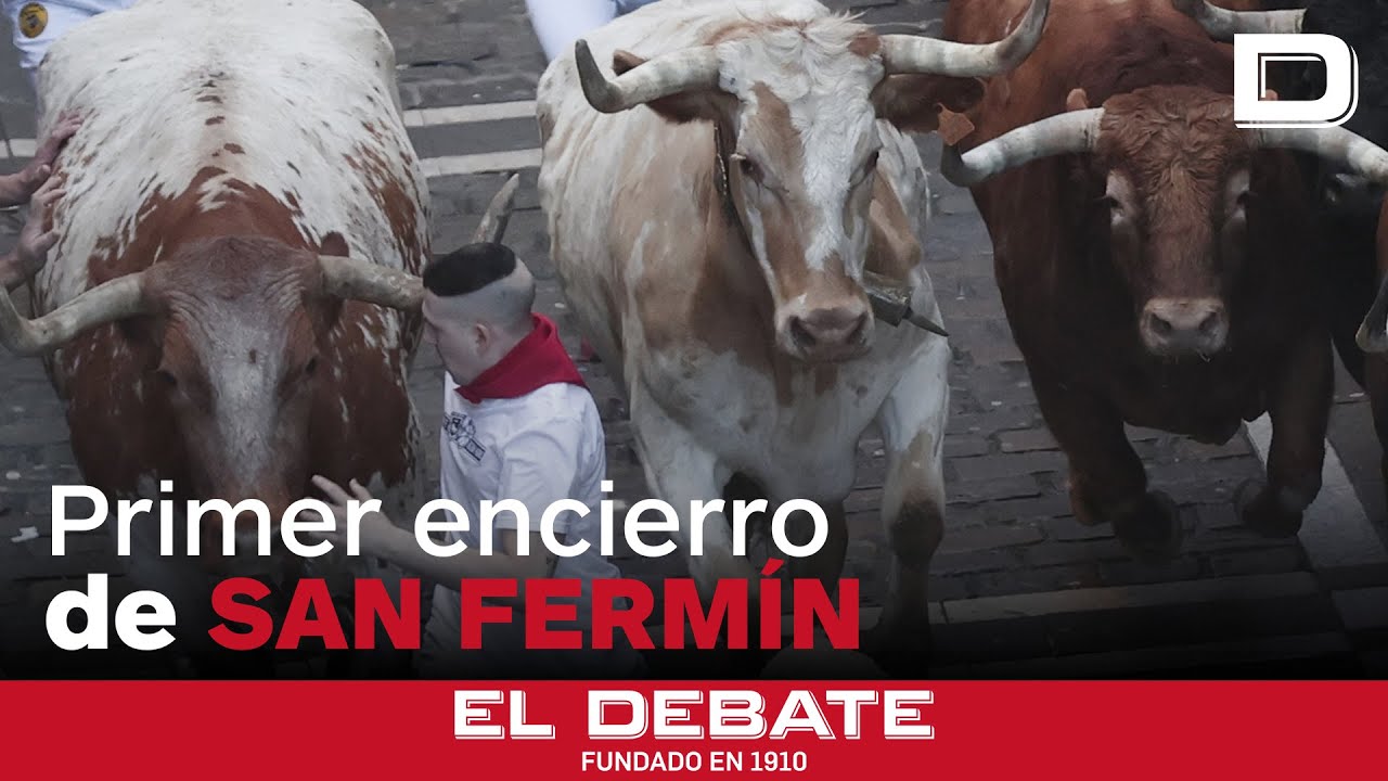 Primer encierro de San Fermín 2024 con toros de La Palmosilla de Cádiz que deja ocho heridos