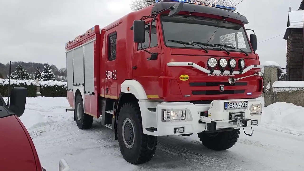 KAMAZ W PODZIALE - OSP Jaćmierz pokaz podziału bojowego