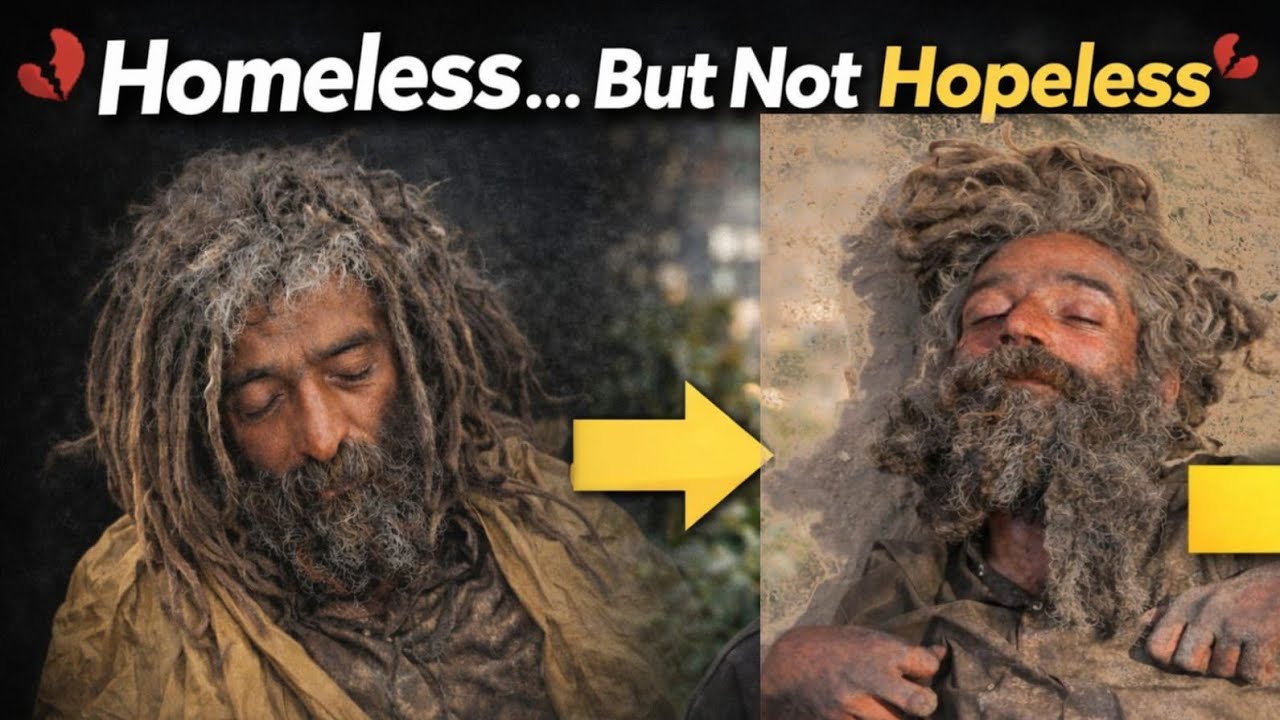 55 - Year Old Homeless Man Resued From Foothpath Road | INSANE Transformation 