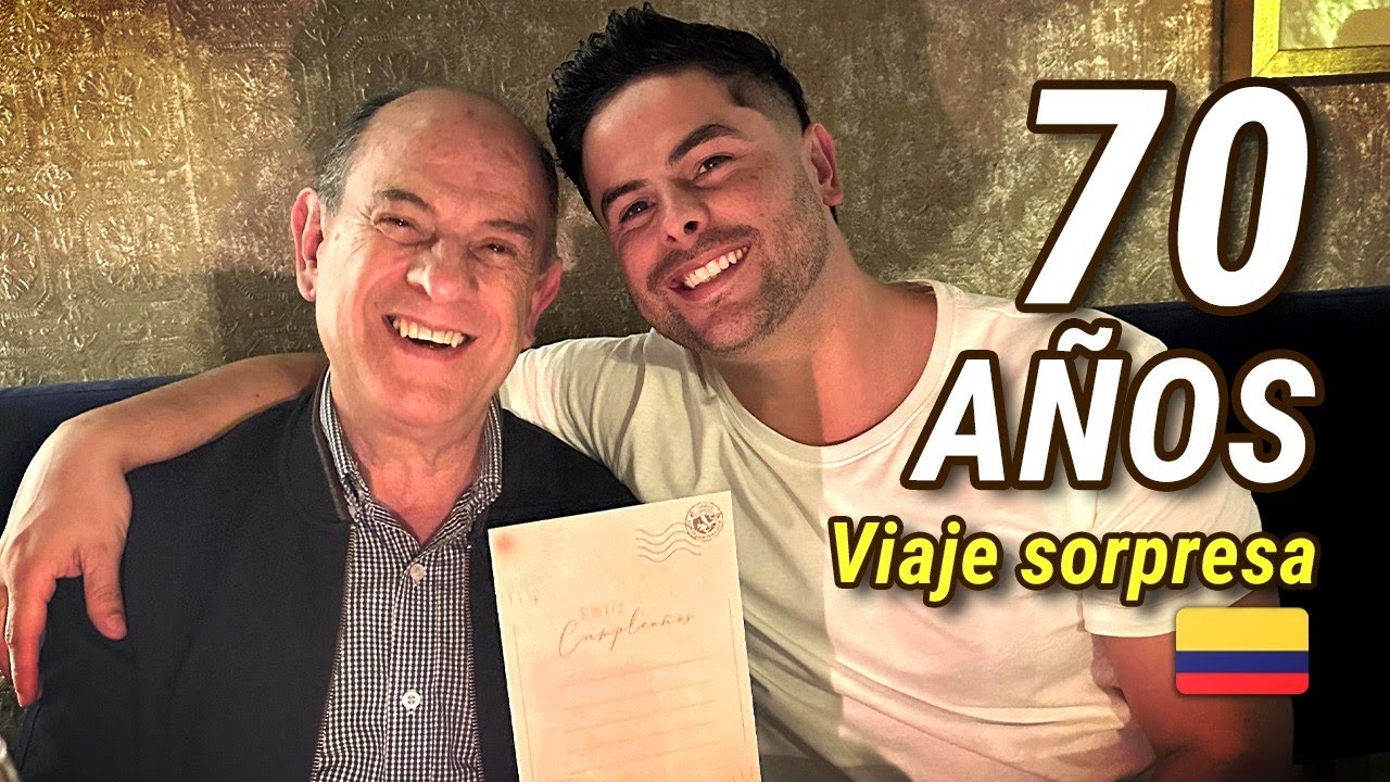 Viajé a Colombia para sorprender a mi papá en sus 70 años   🎉🎂