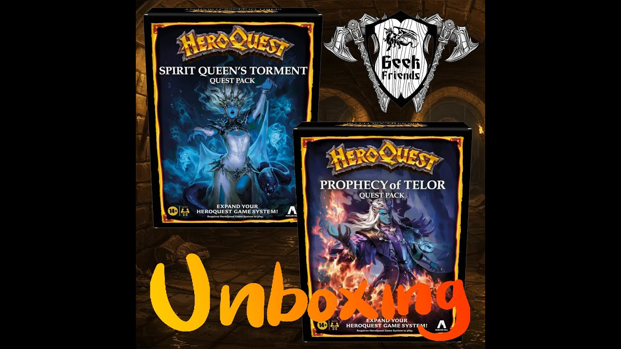 HeroQuest Unboxing Spirit Queen's Torment & Prophecy of Telor Quest Pack